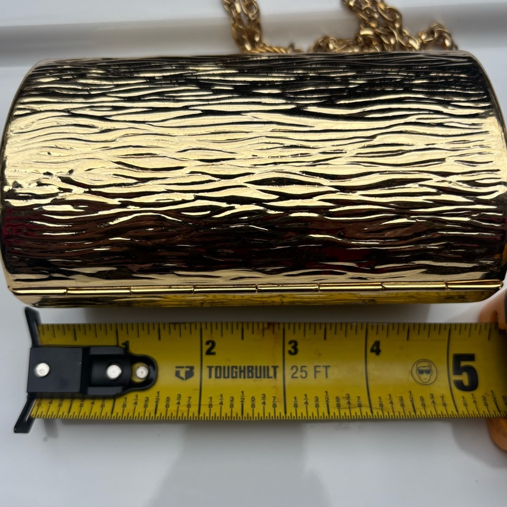 Vintage Rodo Gold Metal Swarovski Crystal Clutch Purse - Picture 10 of 12